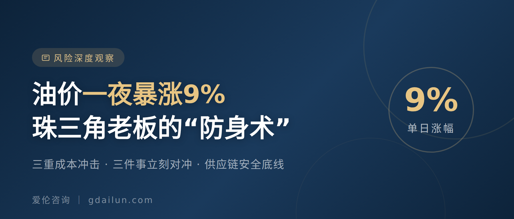 油价一夜暴涨9%，珠三角老板的“防身术”