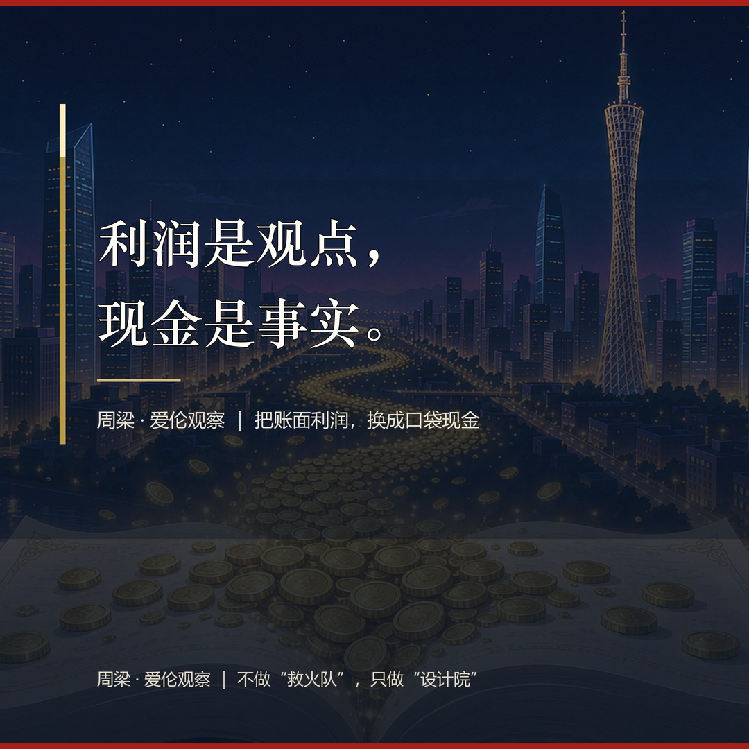 金句：利润是观点，现金是事实。