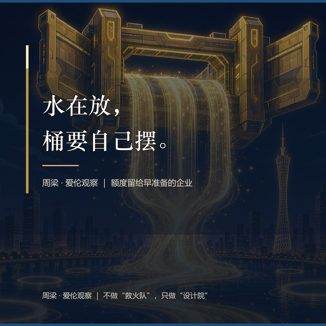金句：水在放，桶要自己摆。